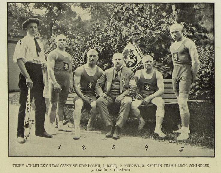 Český tým na OH ve Stockholmu 1912